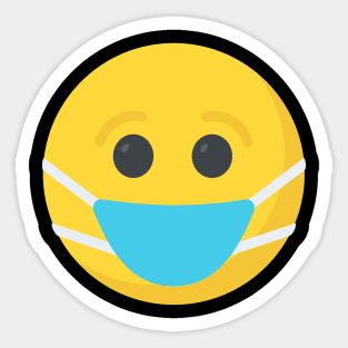 Smiley Face Mask Sticker